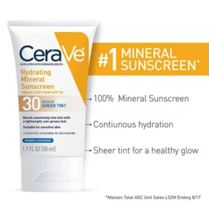 Hydrating Mineral Sunscreen SPF 30 Face Sheer Tint, Shade: Medium - Image 4