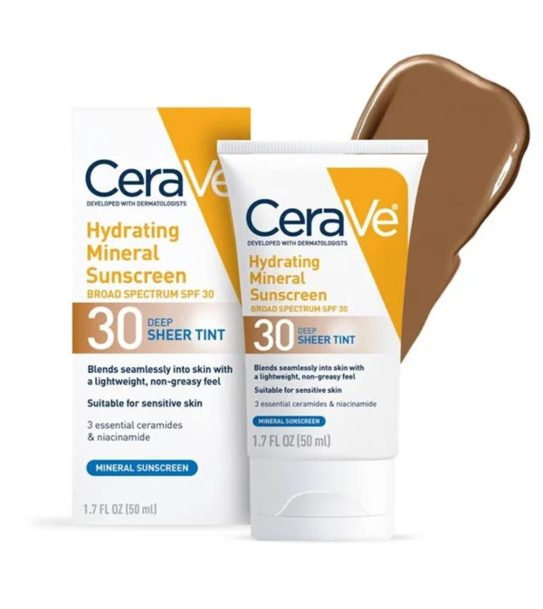 Hydrating Mineral Sunscreen SPF 30 Face Sheer Tint, Shade: Deep Hydrating Mineral Sunscreen SPF 30 Face Sheer 1