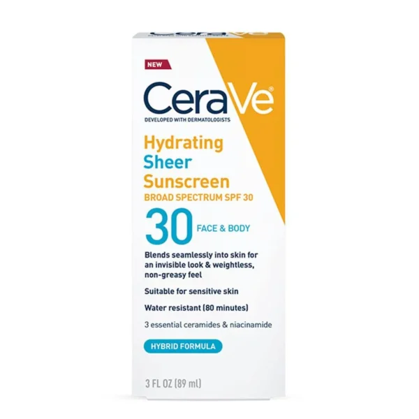 Hydrating Sheer Sunscreen Broad Spectrum SPF 30 for Face Body 1
