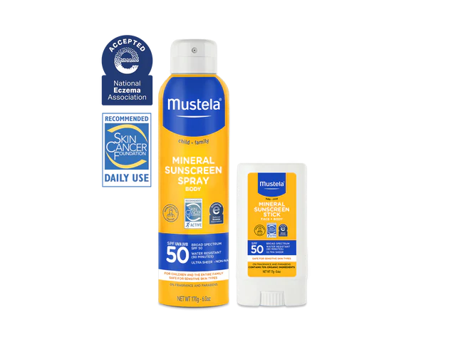 SPF 50 Mineral Sunscreen Spray and Stick