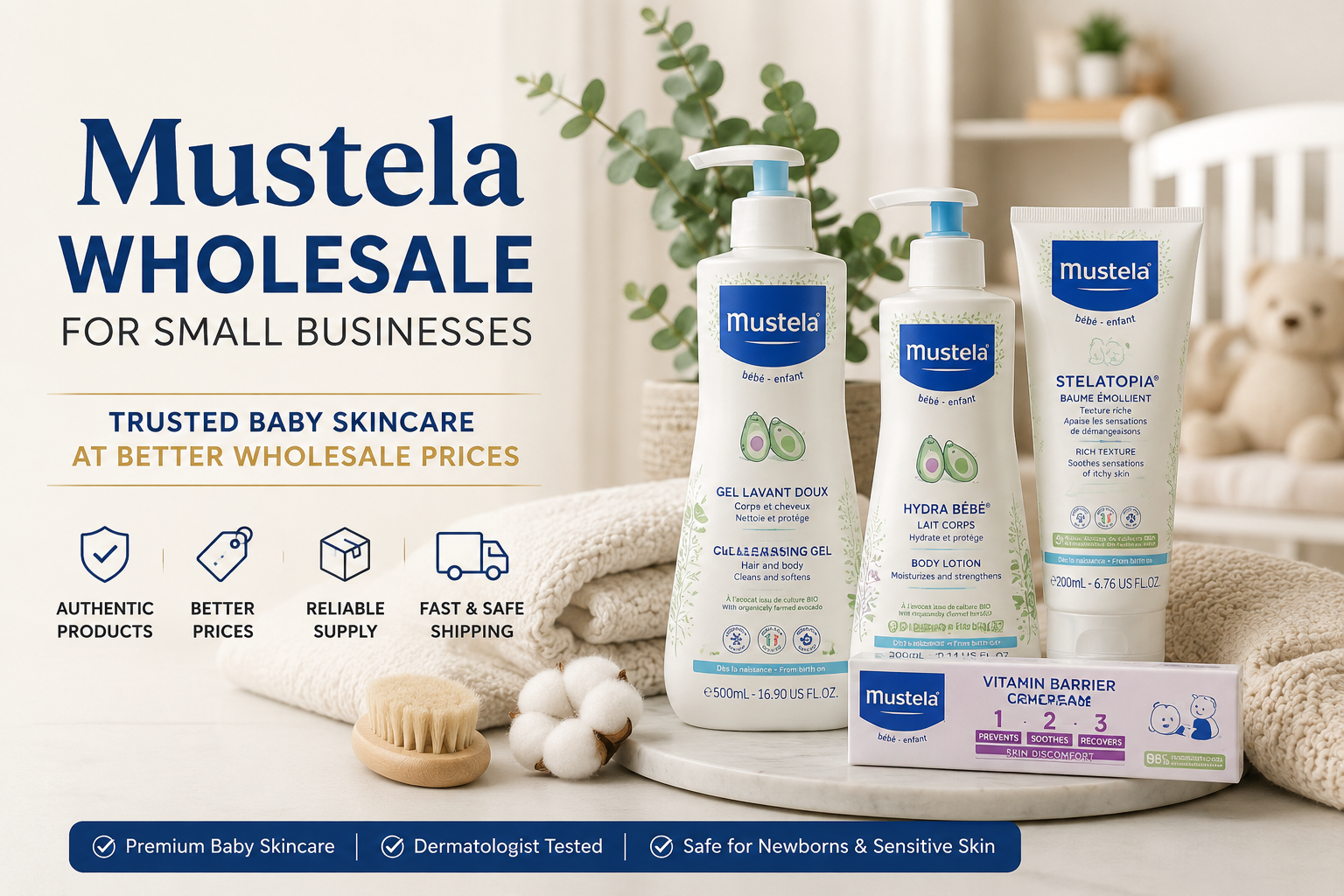mustela wholesale for small businesses